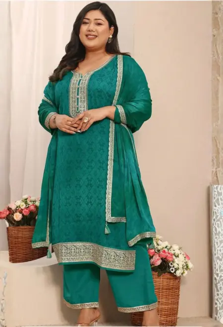 Memsaab Green Printed Kurta Set