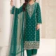 Memsaab Green Regal Thread Embroidered Kurta Set