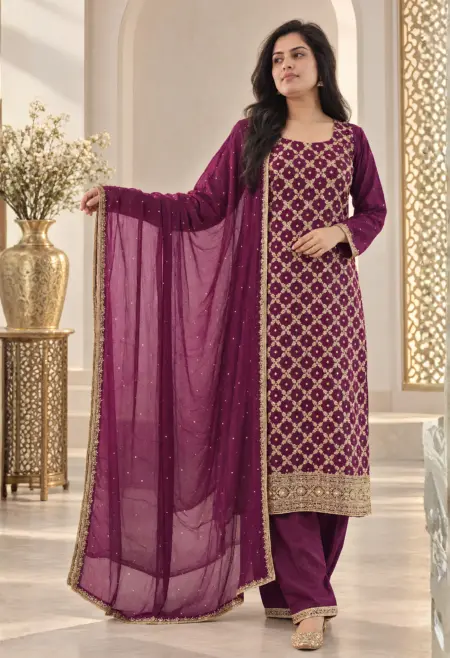 deep wine chinon suit set