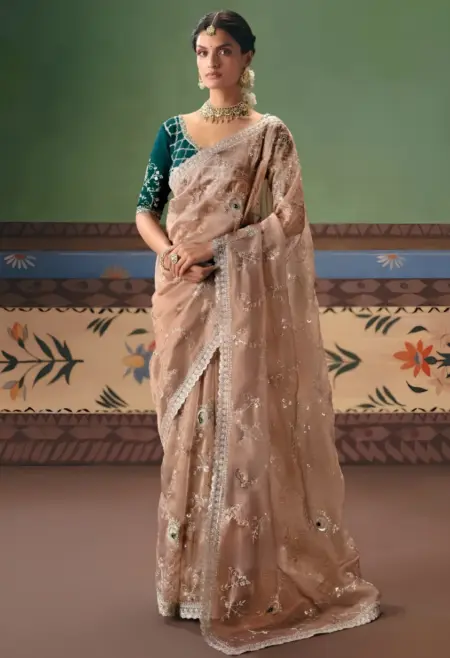 gold tissue silk saree